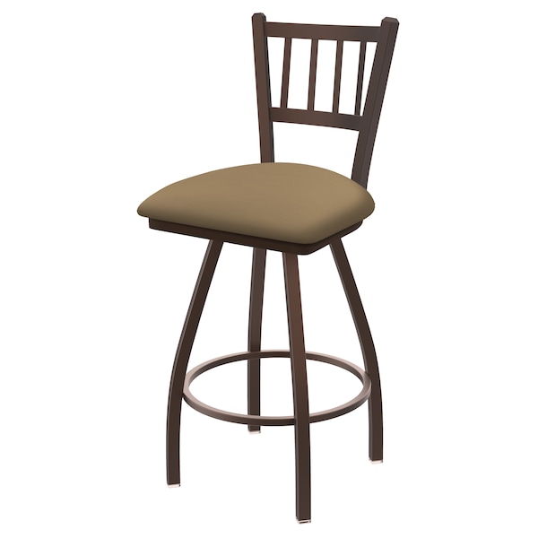 36" Swivel Bar Stool, Bronze Finish, Canter Sand Seat